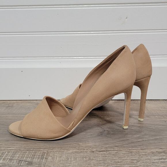 Vince Womens Open Toe Tan Nude 3.75" Heels EU Size 40 US 9 Brown Minimalist - Picture 1 of 7